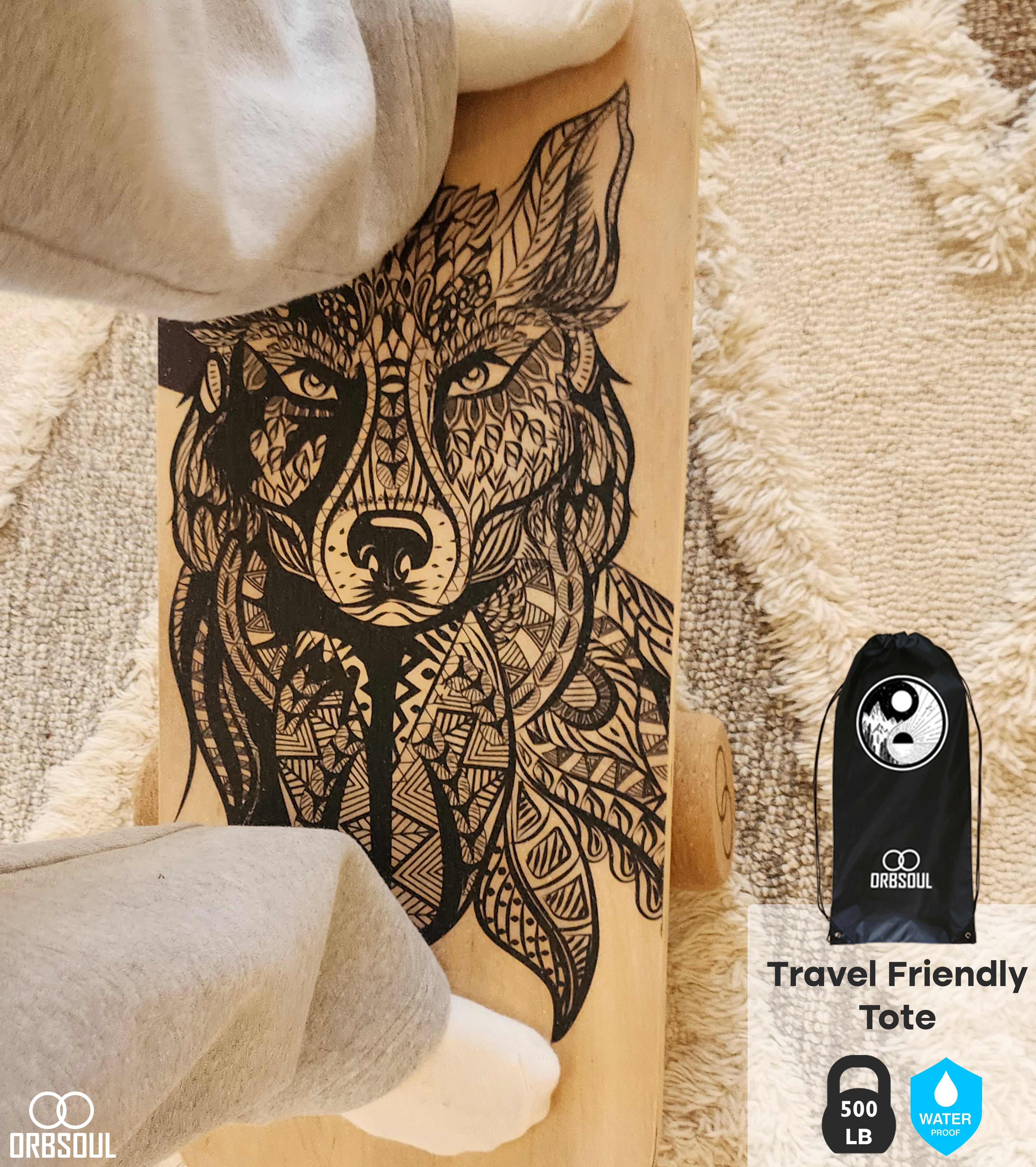 stellar wolf pro balance board. Comes with travel bag.