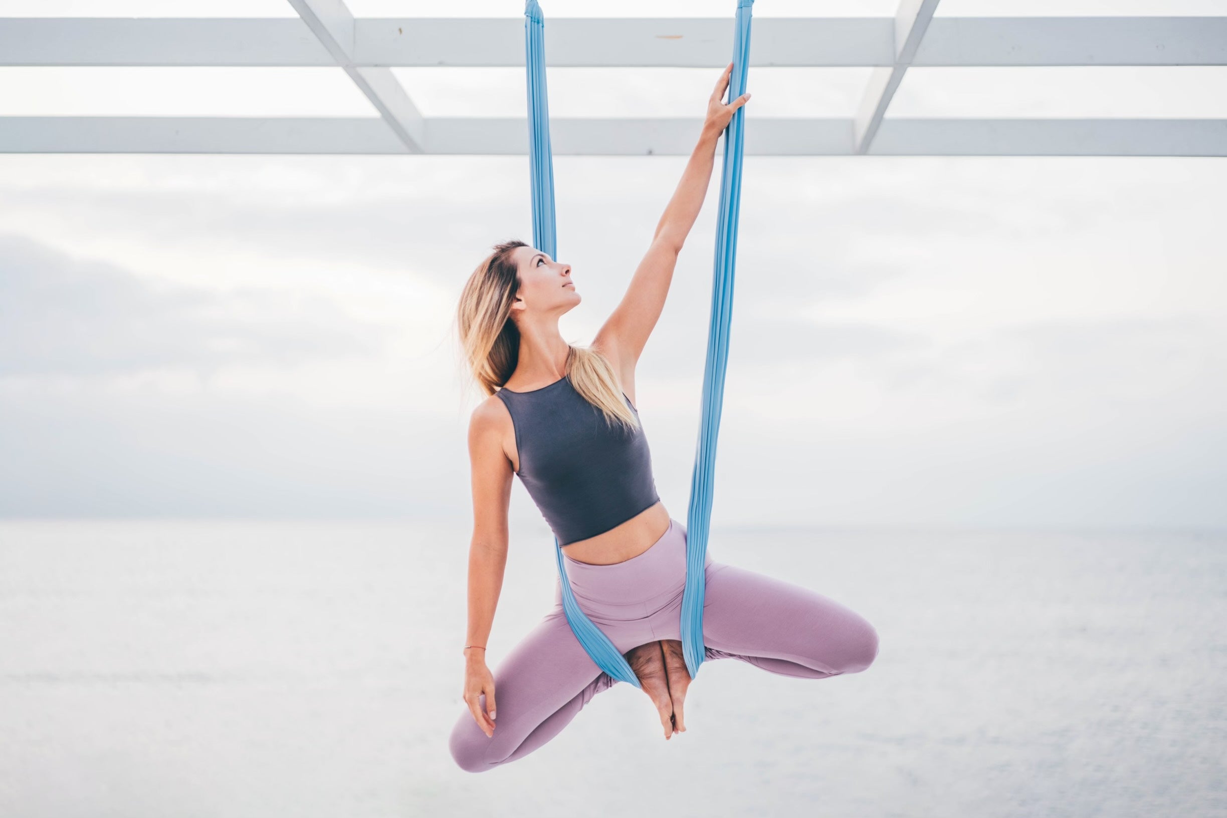 aerial yoga hammock teacher