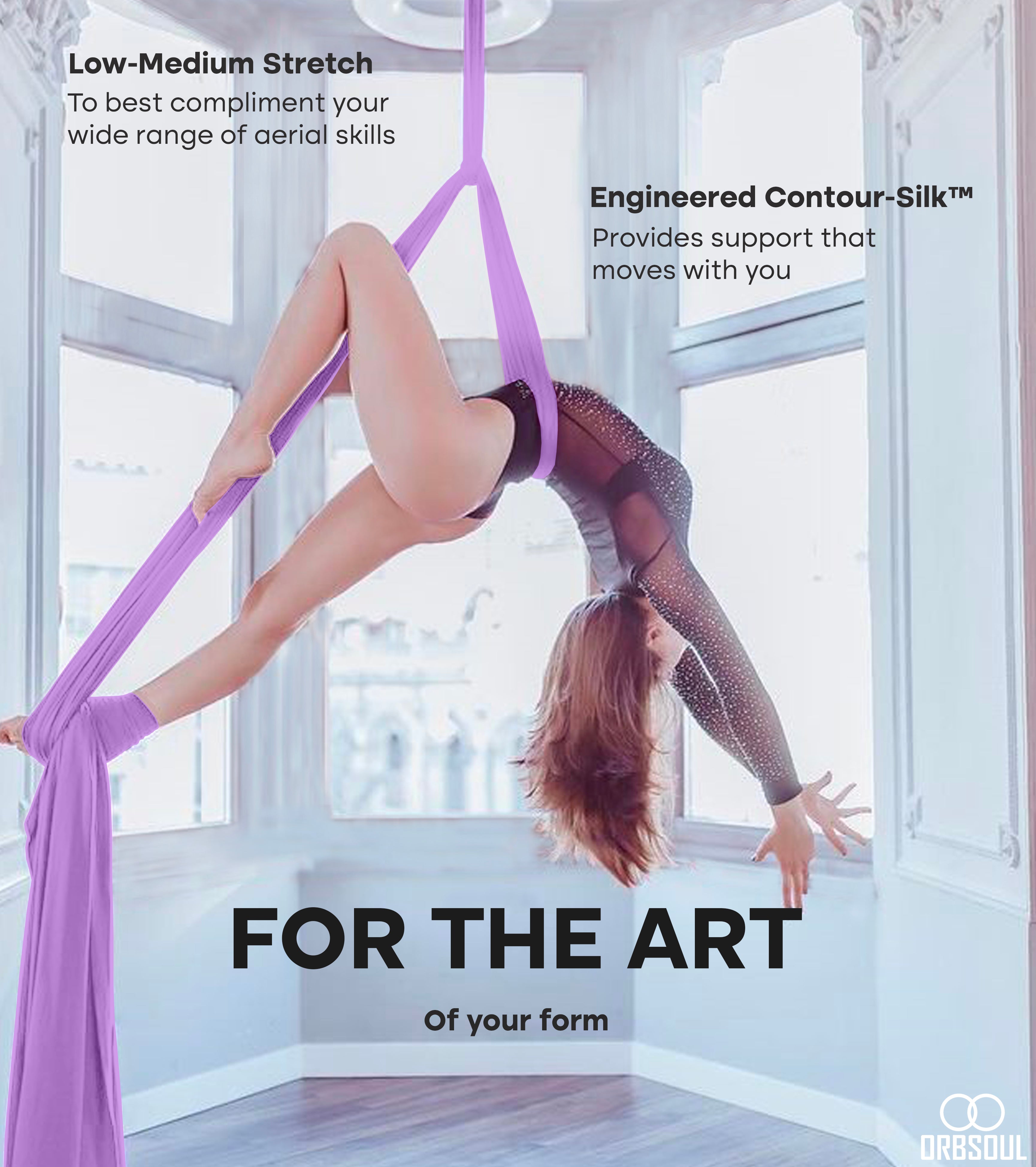 Aerial silks fabric. Low to medium stretch. For the art of your form